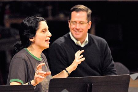 Ensemble member Tina Landau and Associate Artistic Director David New