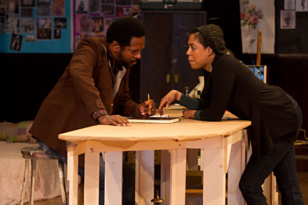 Ensemble member James Vincent Meredith and De'Adre Aziza