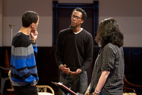 Kyle Beltran and Ron Cephas Jones with ensemble member and director Tina Landau