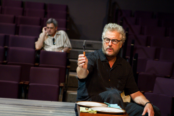 Director and ensemble member Randall Arney with ensemble member William Petersen