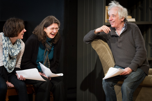 Helen Sadler and ensemble members Molly Regan and Austin Pendleton