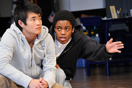 Christopher Larkin and ensemble member Jon Michael Hill