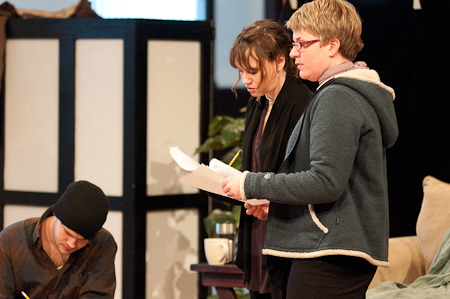 Stephen Louis Grush, Sally Murphy and Stage Manager Christine D. Freeburg