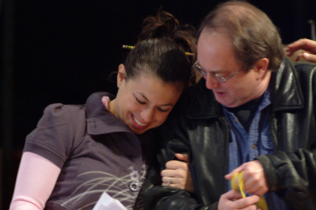 Sandra Delgado and ensemble member Alan Wilder