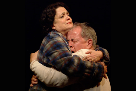 Kathy Scambiatterra and ensemble member Francis Guinan