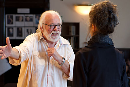 Director and ensemble member Frank Galati and ensemble member Martha Lavey