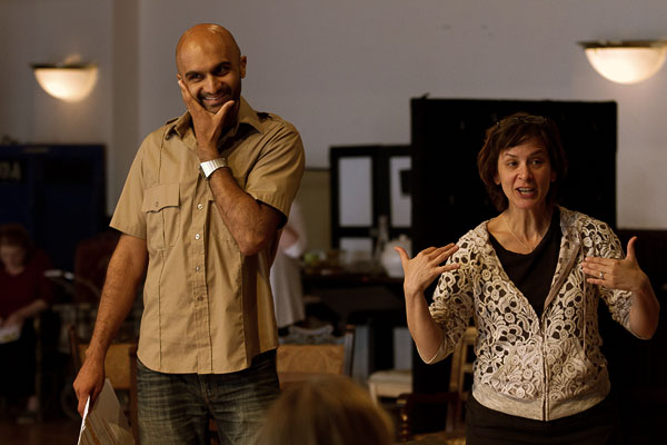 Usman Ally and director and ensemble member Anna Shapiro