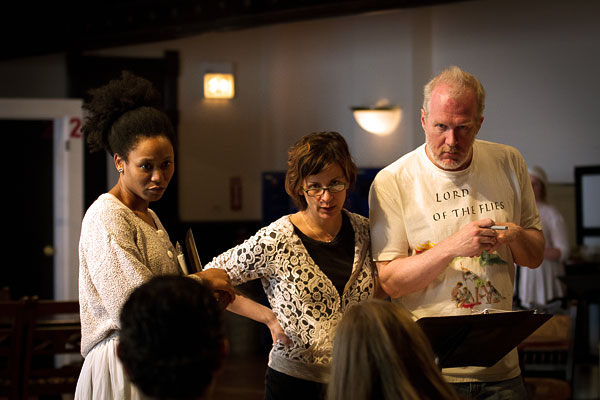 Ensemble members Alana Arena, Anna Shapiro (director) and Tracy Letts (playwright/adapter)